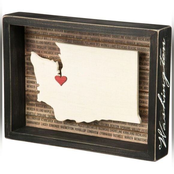 🩵Primitives by Kathy Washington State Shaped Box Tabletop/Wall Decor - Picture 2 of 9